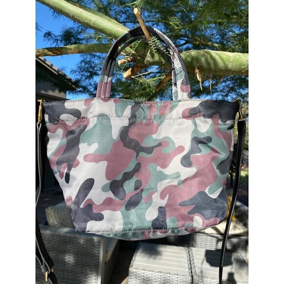 Anya Hindmarch camouflage logo eyes tote bag crossbody green brown olive black - Picture 3 of 13